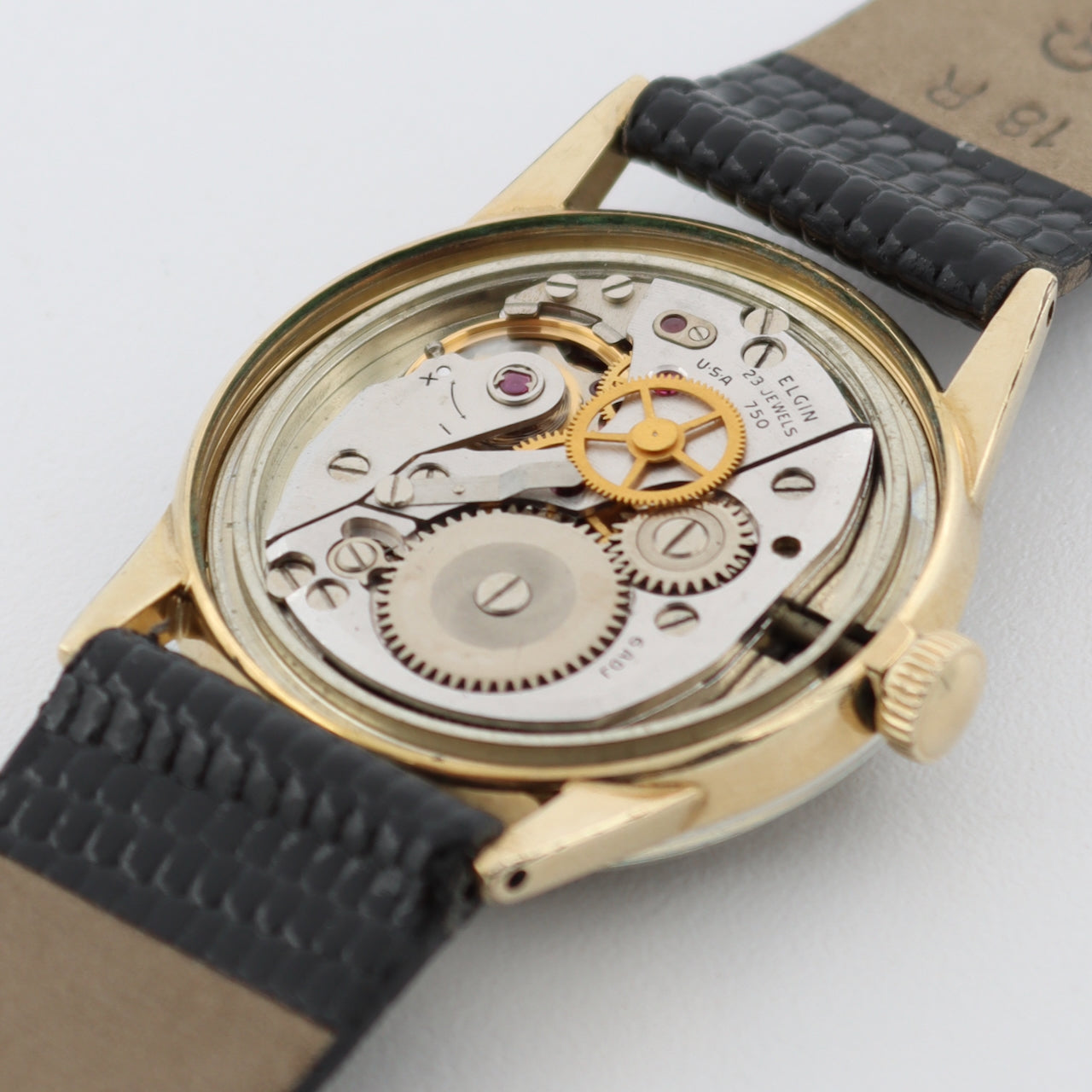 Vintage 30.5mm Lord Elgin 7690 Anthony 23j Men's Mechanical Wristwatch 14k GF