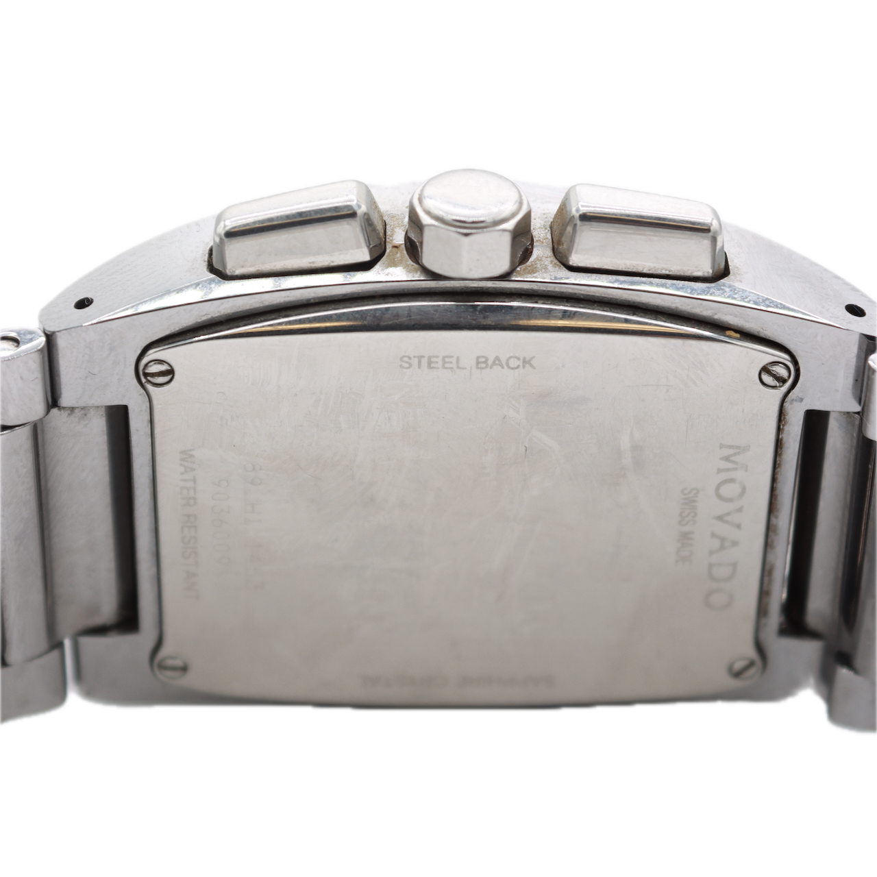 Movado 89 H1 1453 Fiero Men's Quartz Chronograph Wristwatch Tungsten Carbide