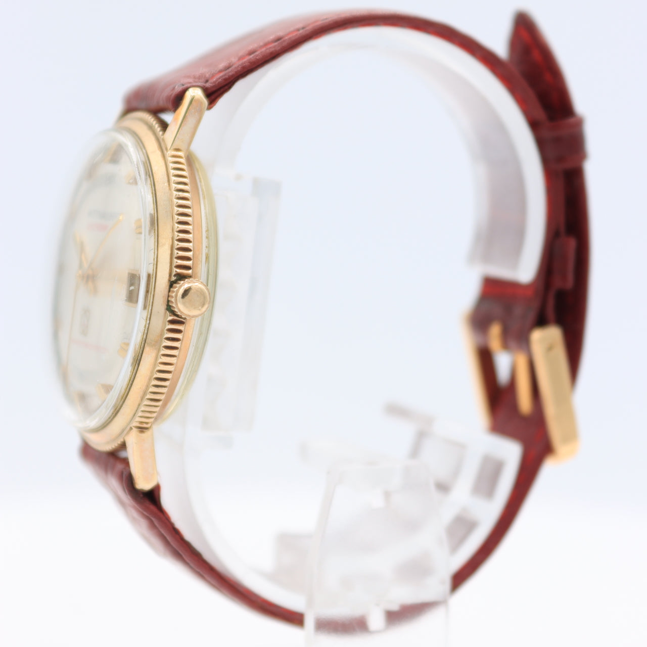 Vintage Wittnauer Coin Edge Date Men's Electronic Wristwatch 11WT Swiss 10k GF