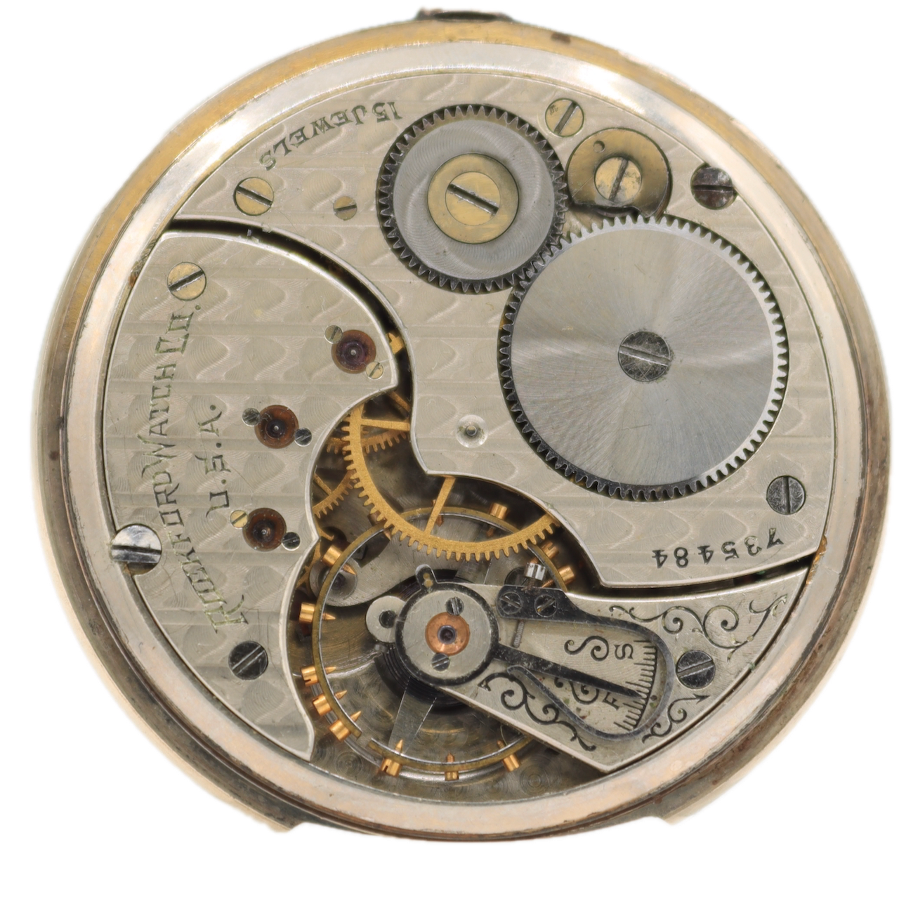 Antique 16s 1908 Rockford 15 Jewel Mechanical Hunter Pocket Watch 586 USA