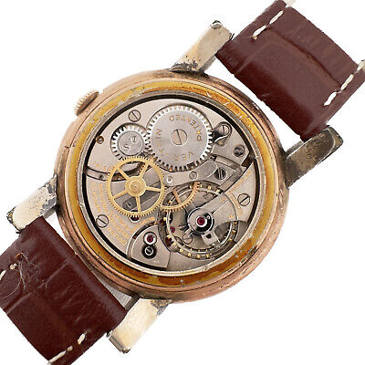 Vintage Gruen Pan Am / America Men's Wristwatch 420 SS Gold Filled Two Tone