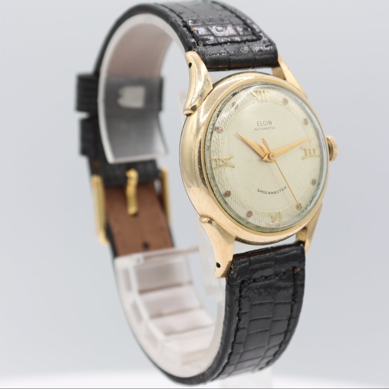 Vintage 31mm Elgin 6807 Nautilus Men's Automatic Wristwatch 643 USA 10k GF