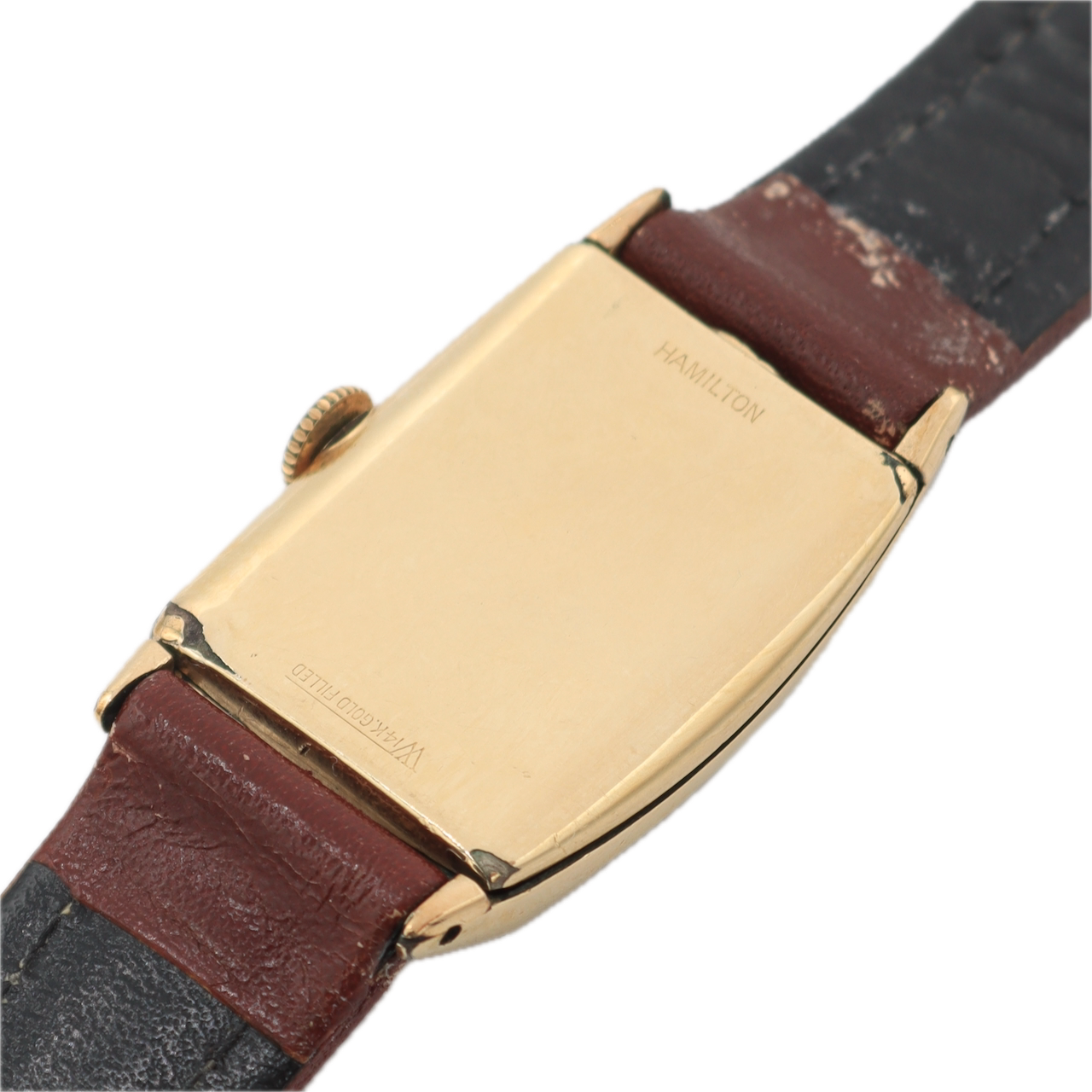 Vintage Hamilton Stuart Men's Mechanical Wristwatch 982 USA 14k Gold Filled