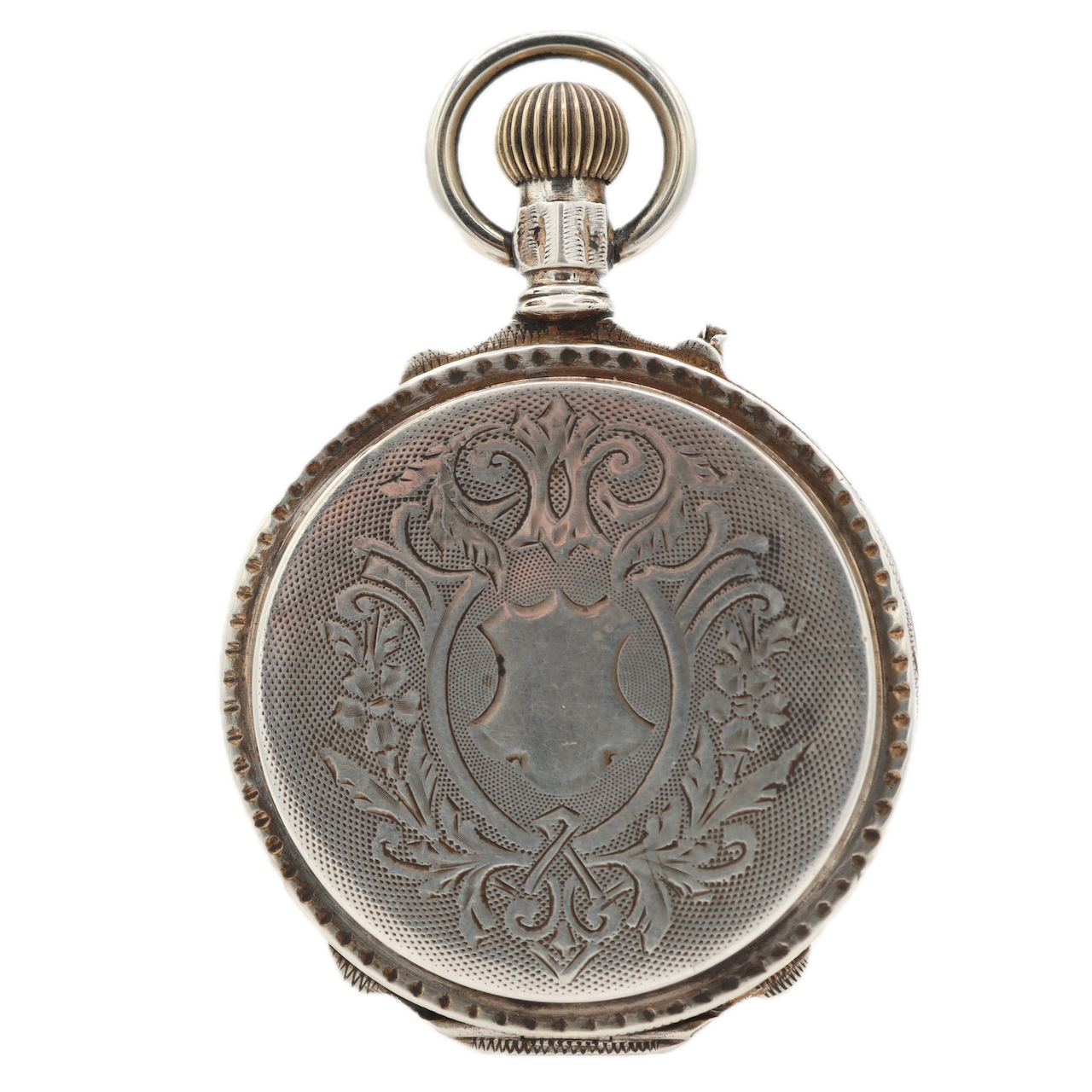 Antique 16 Size Remontoir Box Hinge Mechanical Hunter Pocket Watch .800 Silver