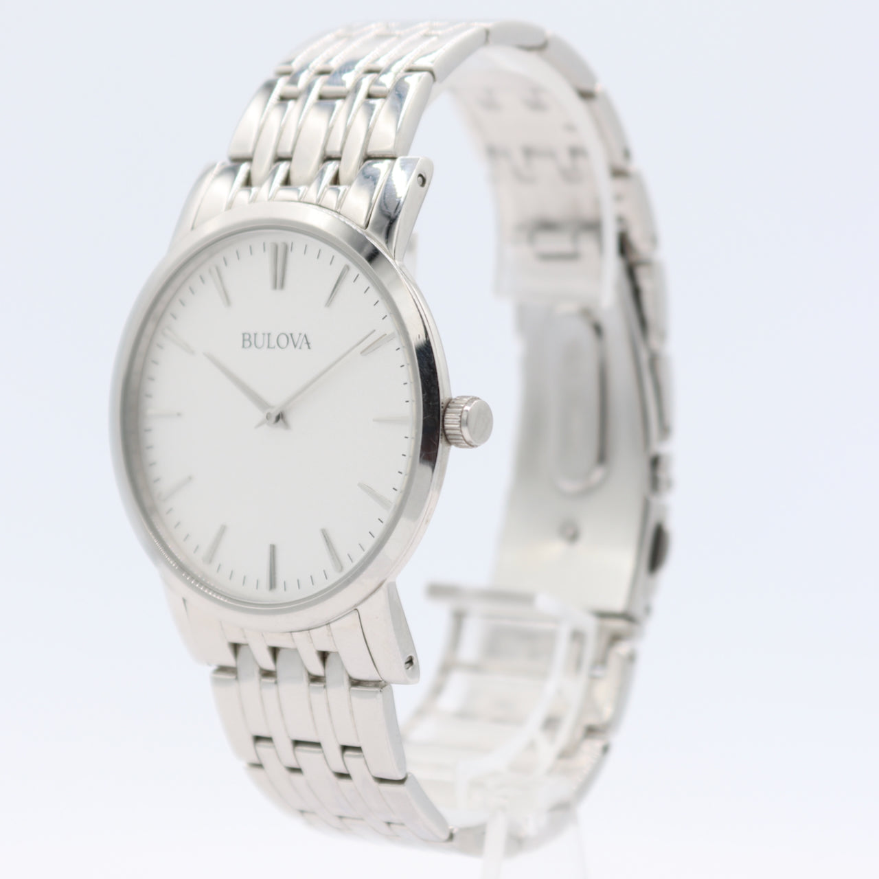 38mm 2019 Bulova 96A115 Silver Dial Men's Quartz Wristwatch 9T22 Japan Steel