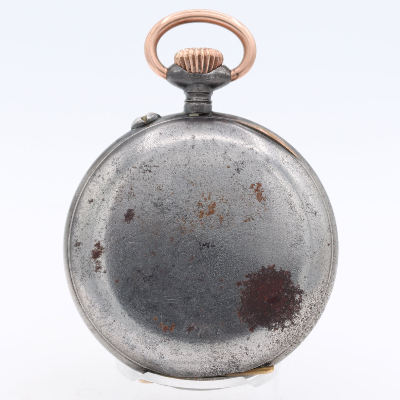 Antique 56.5mm IWC Mechanical Hunter Pocket Watch Pallweber Gunmetal Swiss