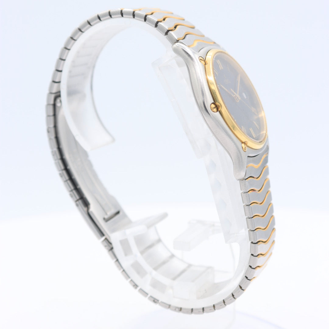 Vintage Ebel 183909 Classic Wave Ladies Quartz Wristwatch Steel & 18k Gold