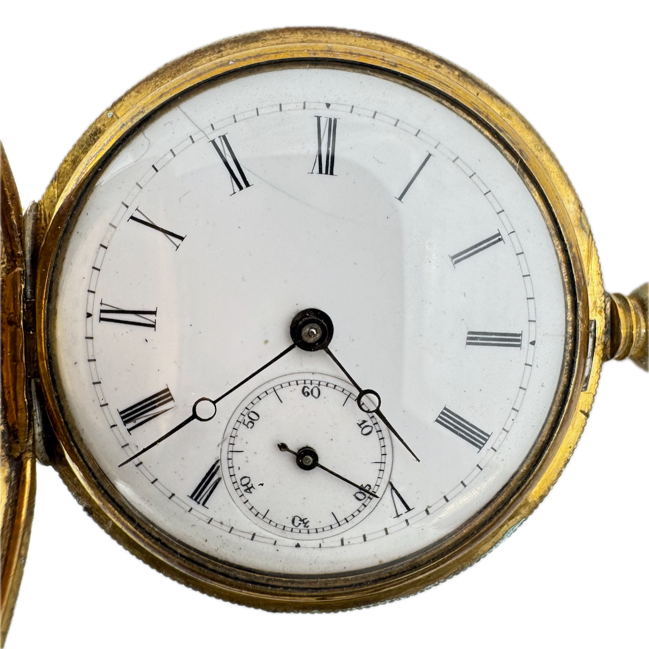 Antique 6s The European Watch Cylinder Escapement Hunter Pocket Watch Swiss