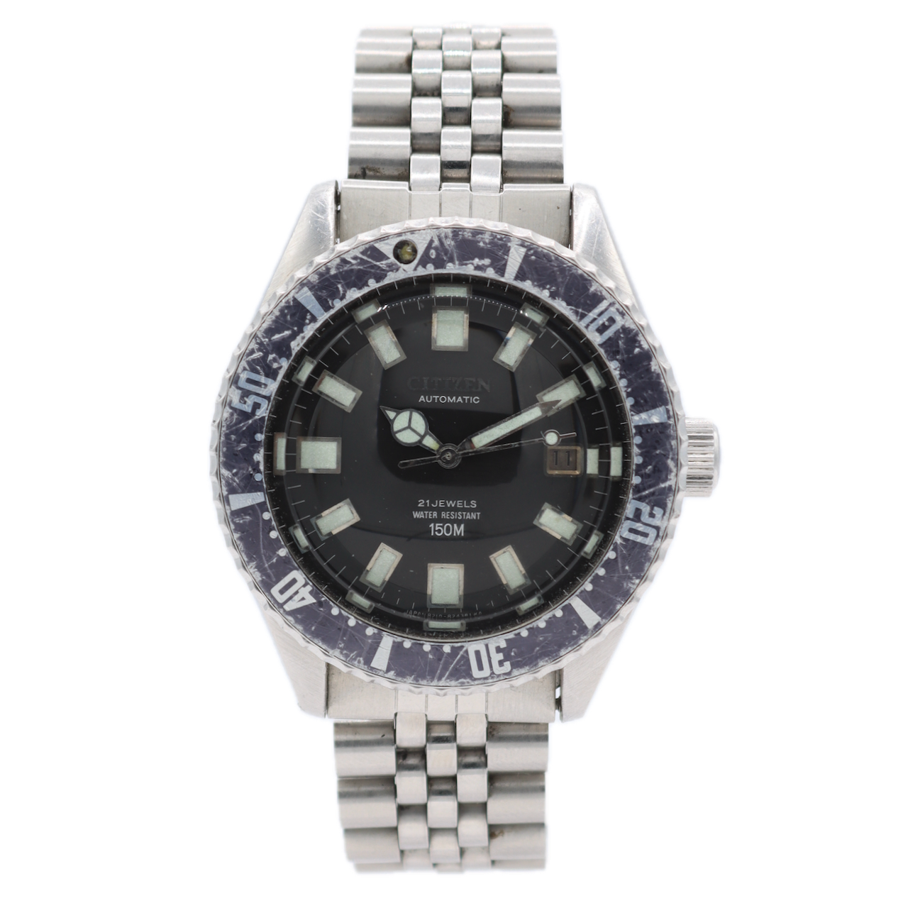 Vintage Citizen 52-0110 Challenge Diver 21j Men's Automatic Wristwatch Steel