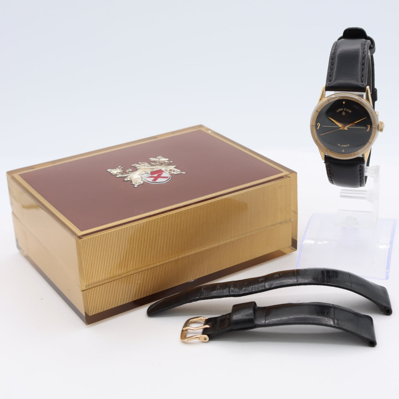 Vintage Lord Elgin 7690 Anthony 23JMen's Mechanical Wristwatch 750 14k GF