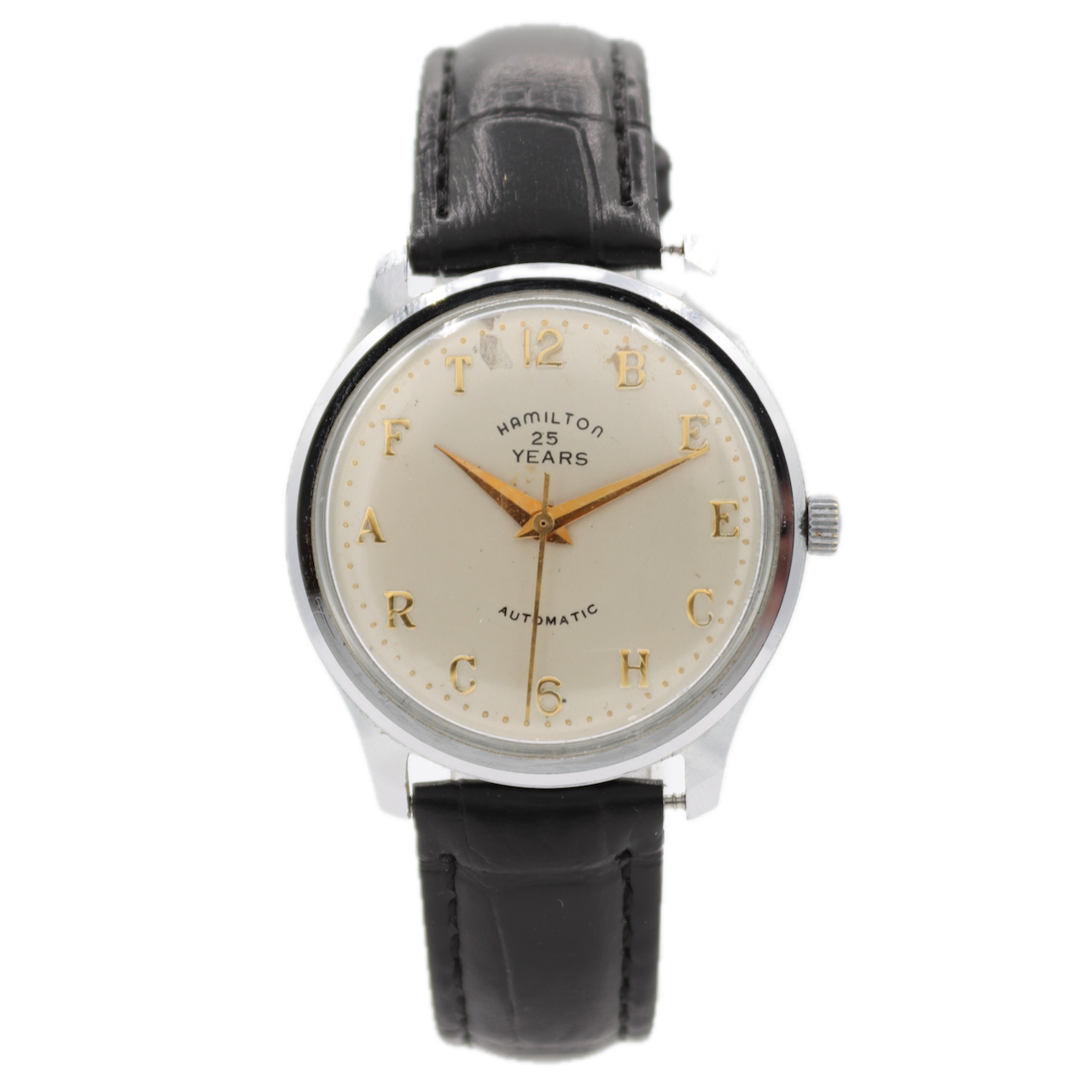 Vintage 33mm Hamilton 9045 Beechcraft Men's Automatic Wristwatch Chrome Plated