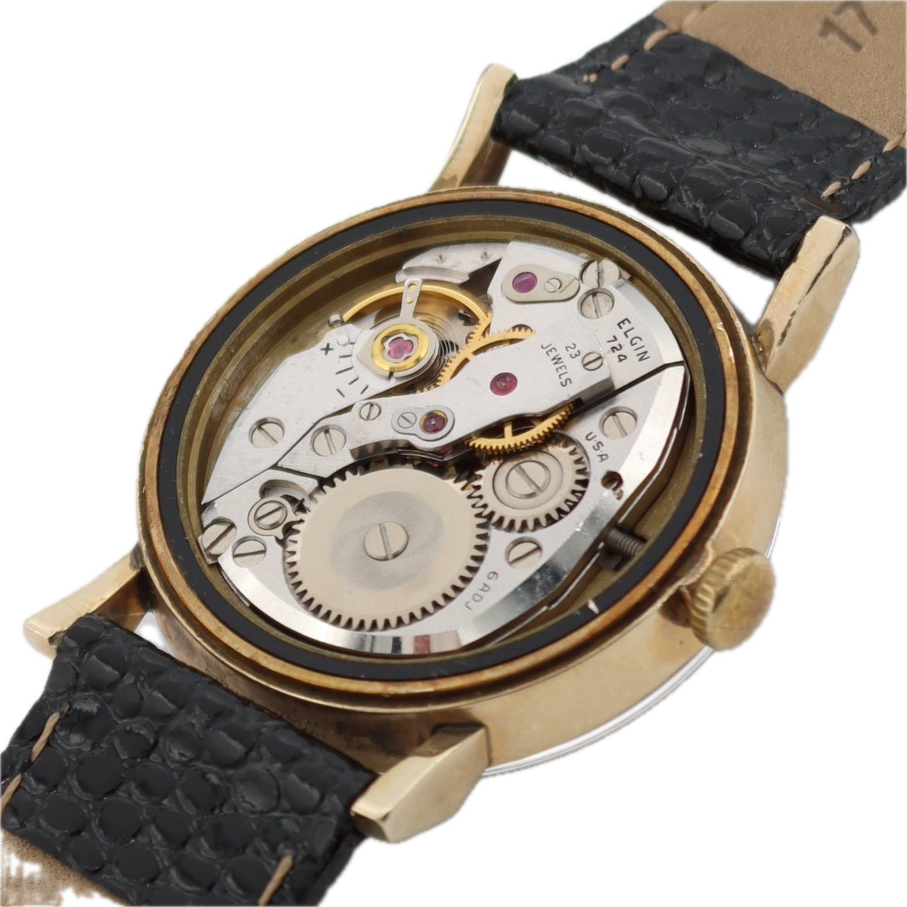 Vintage Lord Elgin 7685 Panorama Men's Mechanical Wristwatch 724 USA 14k GF