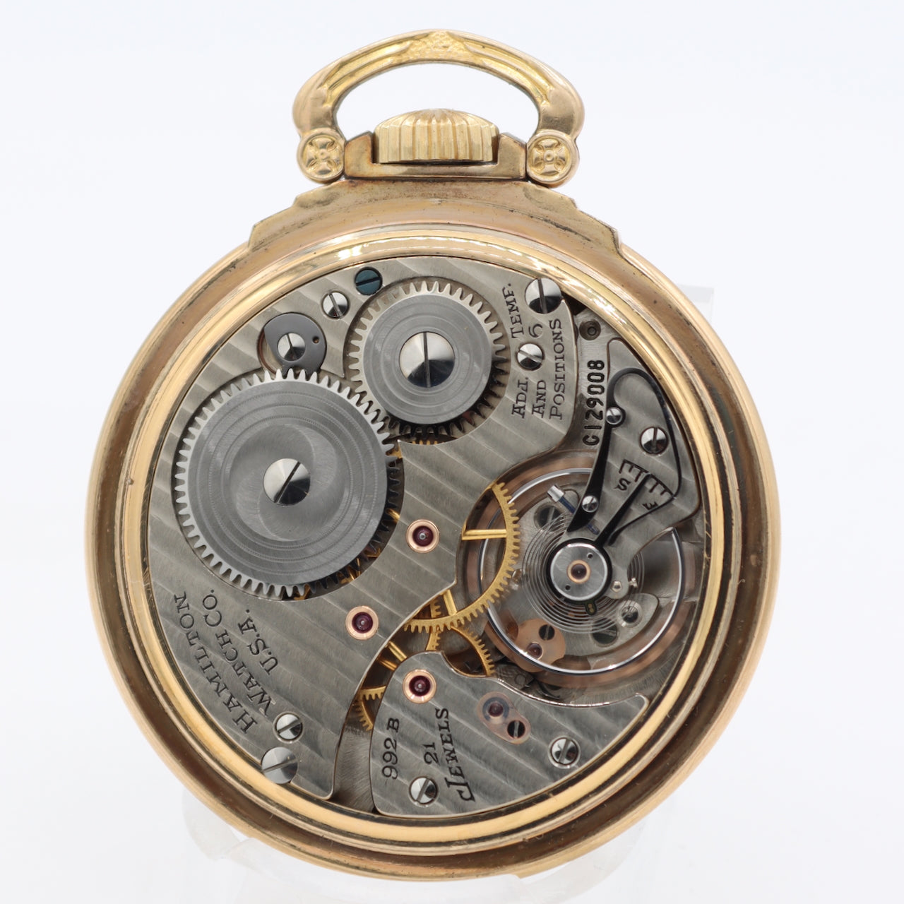 Vintage 18s 1946 Hamilton 21j Mechanical Railroad Pocket Watch 992B 10k GF USA