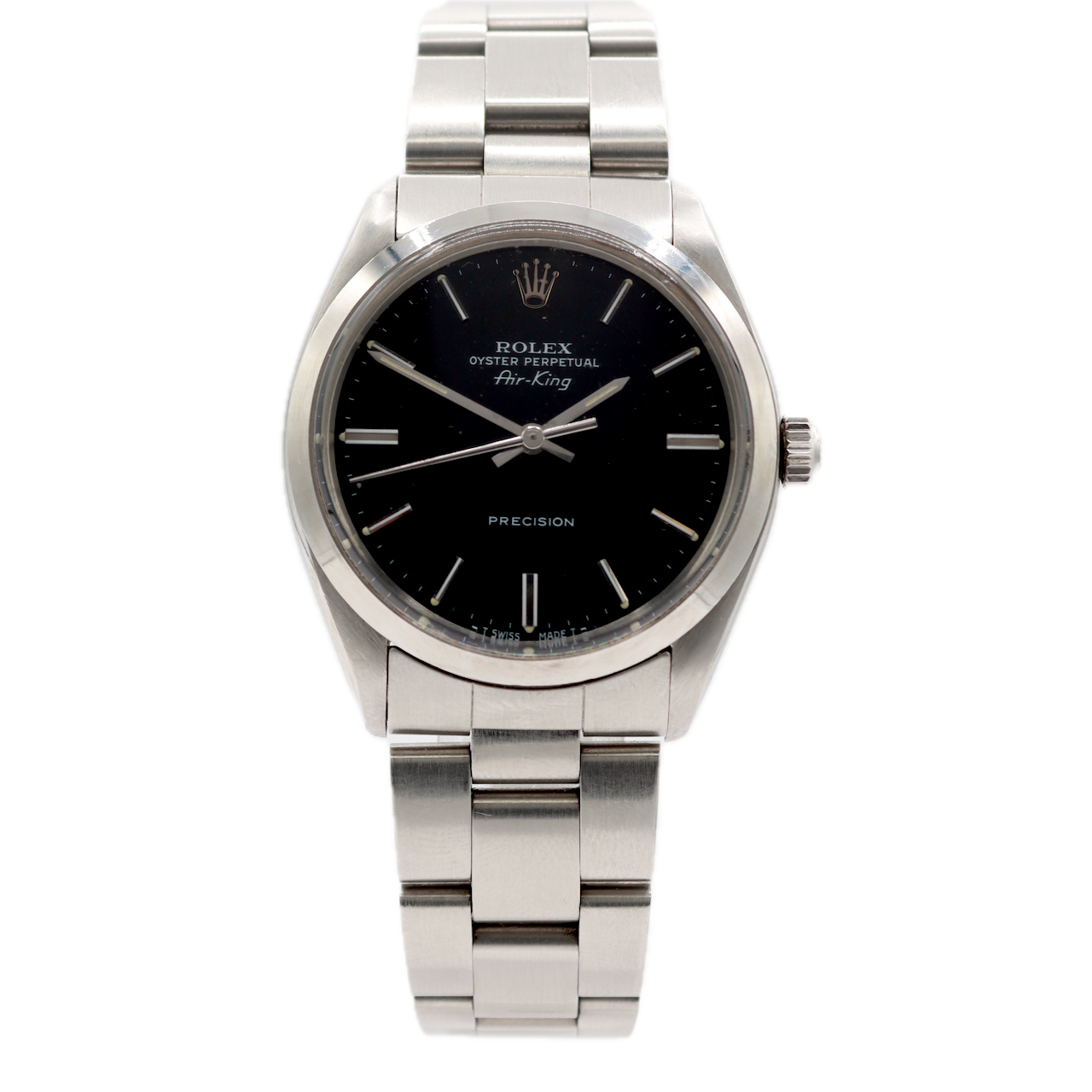 Vintage 1987 Rolex 5500 Air King Men's Automatic Wristwatch 1520 Steelw/ Papers