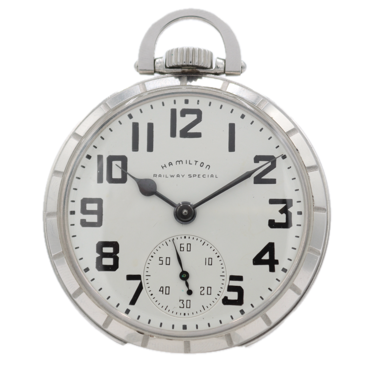 Vintage 16s 1952 Hamilton 21j Railroad Pocket Watch 992B Stainless Steel USA