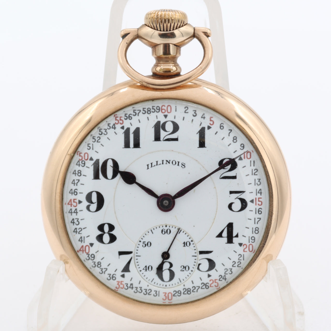 Antique 1922 Illinois 21j Railroad Pocket Watch Bunn Special 25 Year GF USA