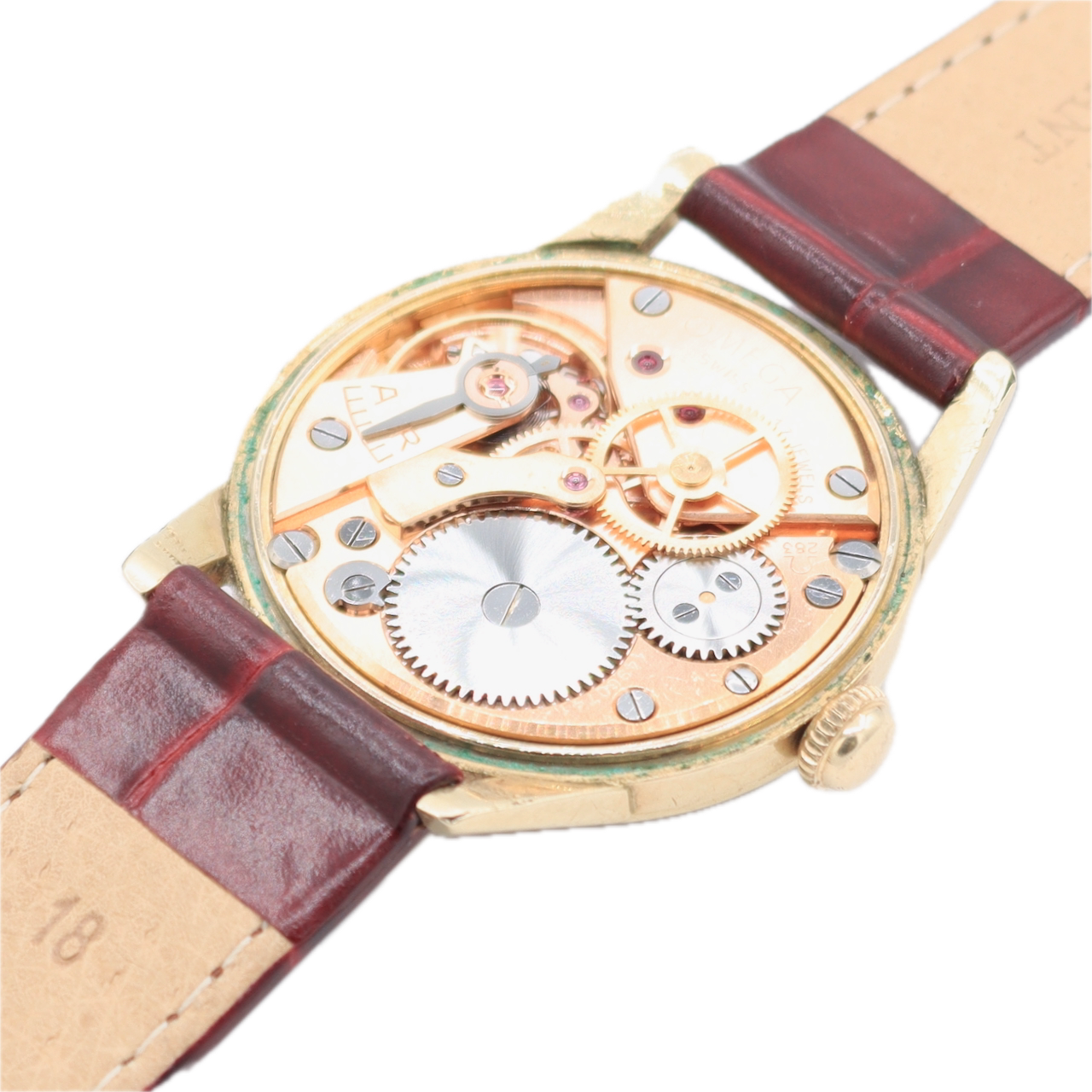 Vintage 1956 Omega Century Crosshair Men's Mechanical Wristwatch 283 10k GF
