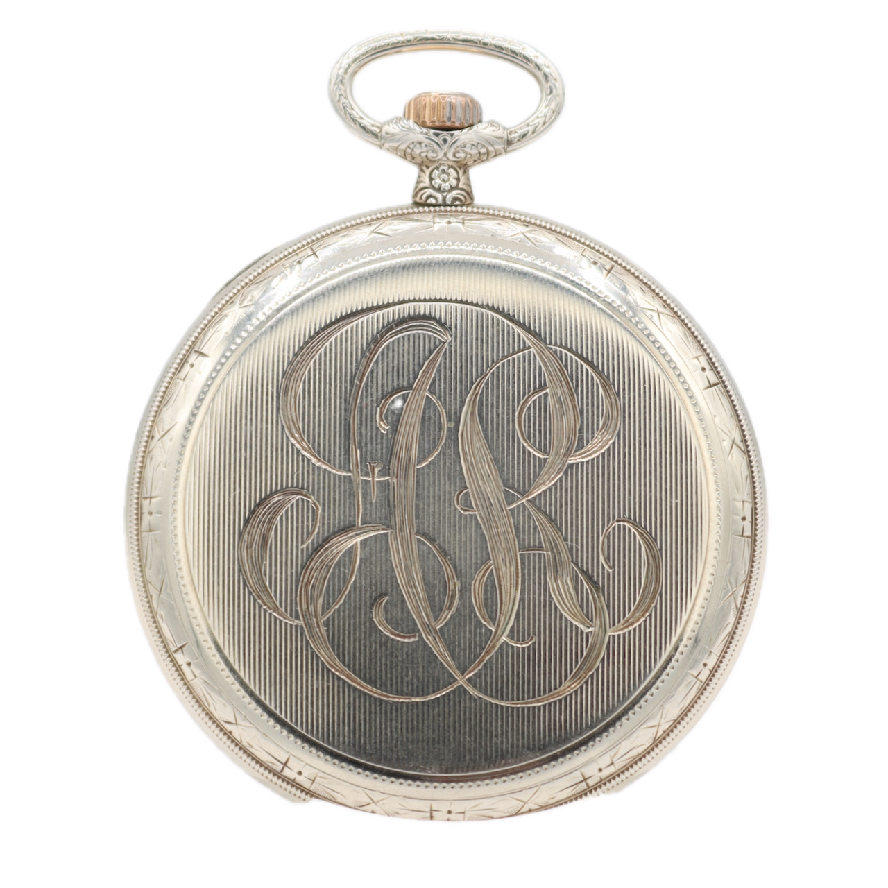 Antique Howard Roman Dial Pinstripe Mechanical Pocket Watch Series 7 14k GF