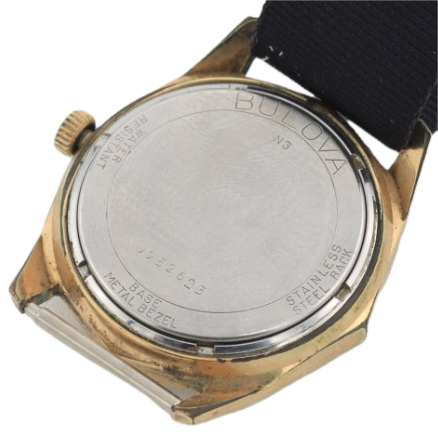 Vintage 1973 Bulova 3314 Commander Men's Automatic Wristwatch 10COAC Gold Tone