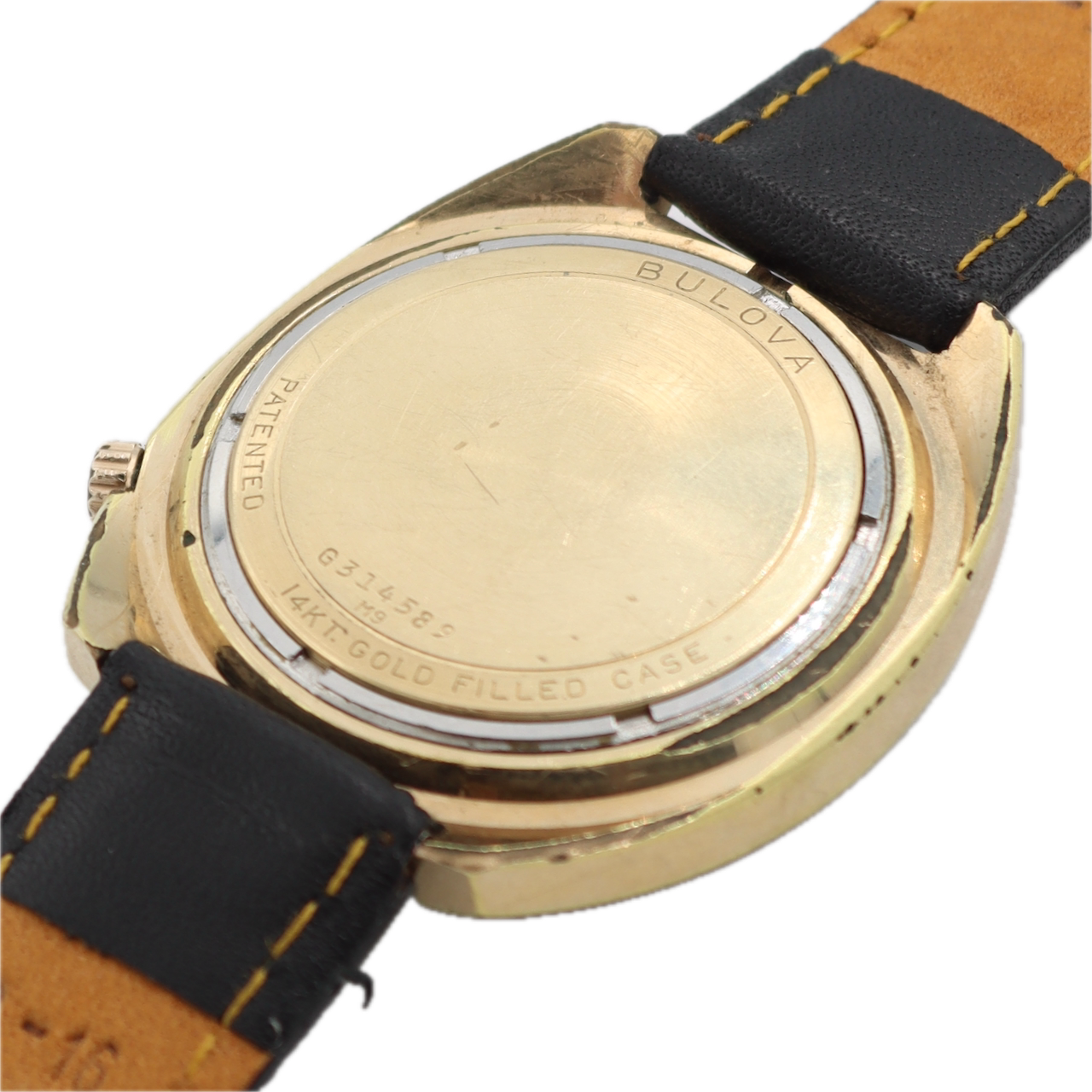Vintage 36mm 1969 Accutron Woody Men's Tuning Fork Wristwatch 218 2 USA 14k GF