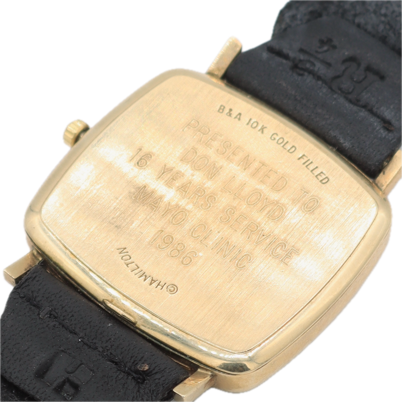 Vintage Hamilton 9116 Masterpiece TV Men's Quartz Wristwatch Swiss 10k GF