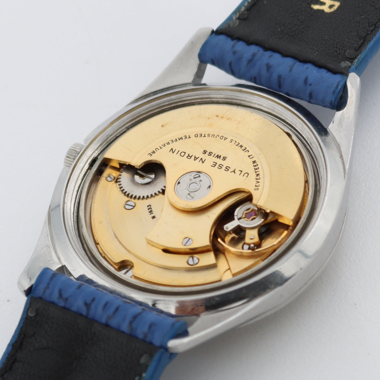 Vintage 35mm Ulysse Nardin White Dial Men's Automatic Wristwatch Swiss Steel