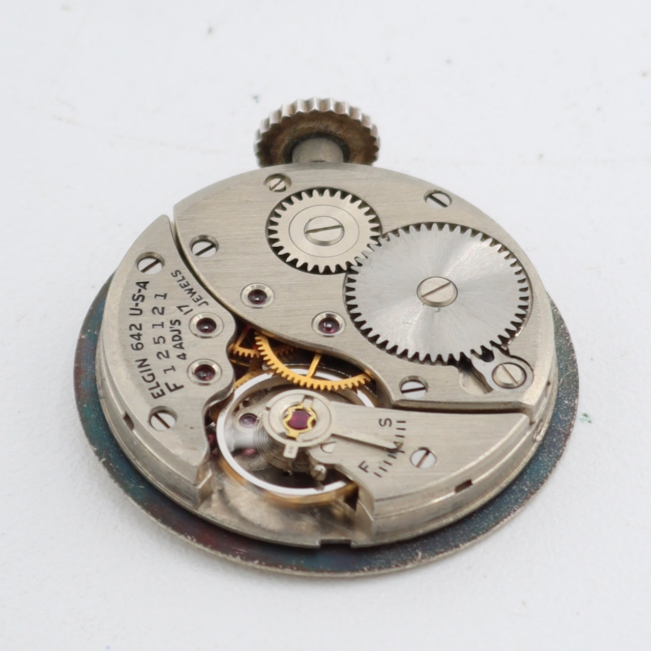Vintage 8/0s 1951 Elgin St. Christopher Coin Case 17J Pocket Watch 642 Sterling