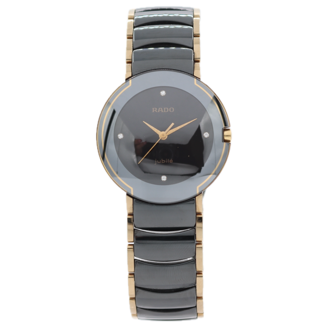 Rado 129.0300.3 Diastar Jubile Men's Quartz Wristwatch Swiss Two Tone Diamonds