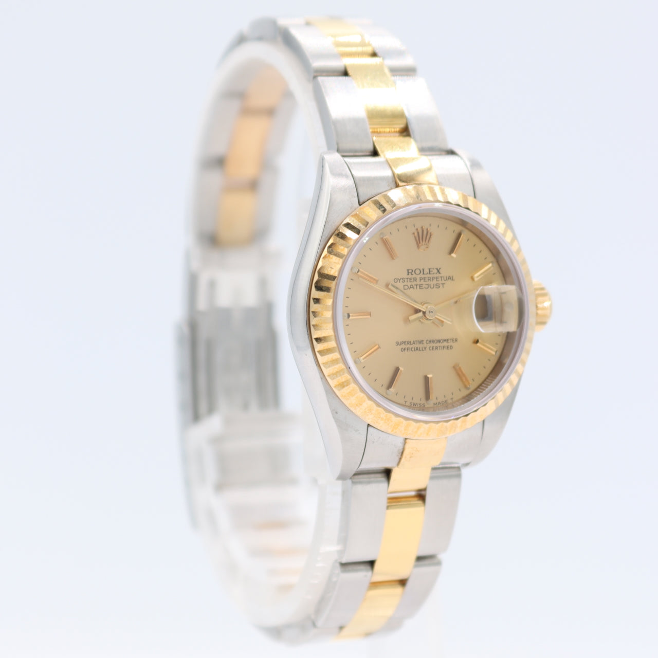 2002 Rolex 79173 Datejust Ladies Automatic Wristwatch Steel & Gold Box & Papers