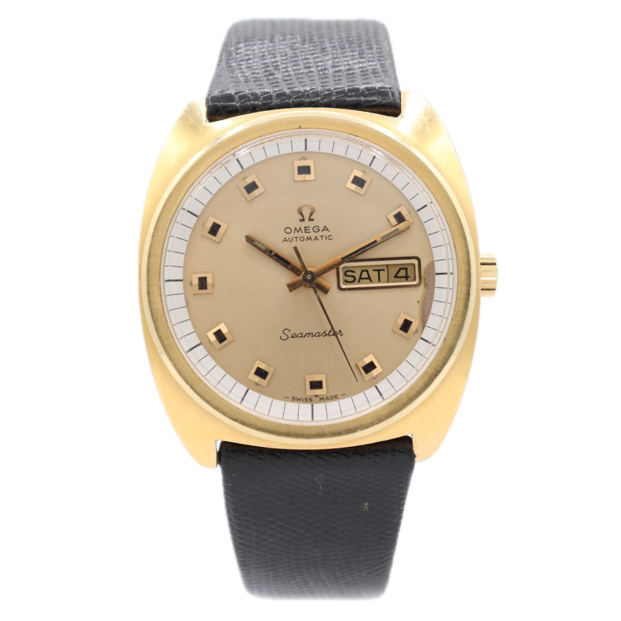 1970 Omega 166.064 Seamaster Men's Automatic Wristwatch 752 Swiss Gold Plated