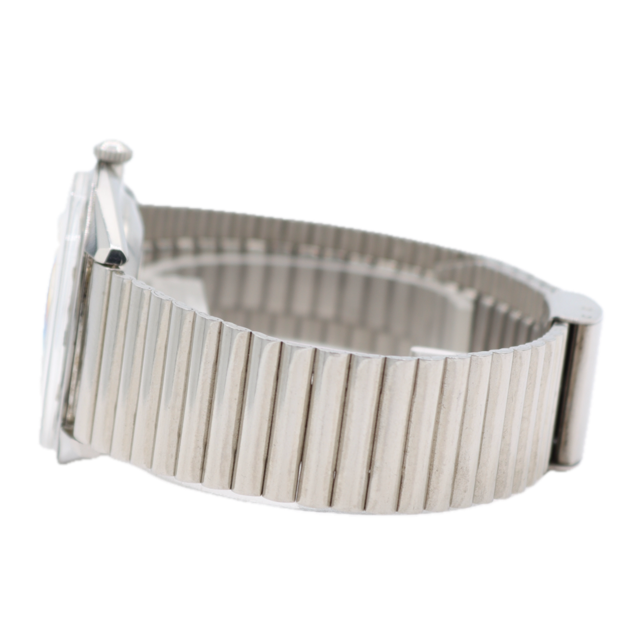 Vintage 34mm Wyler Star Fire Tapestry Men's Automatic Wristwatch Swiss Steel