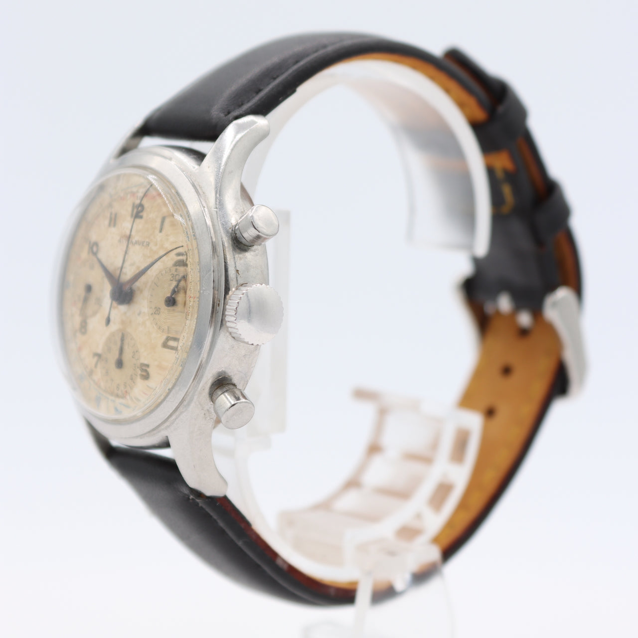 35mm Wittnauer Men's Chronograph Wristwatch Valjoux 72 Triple Register Serviced