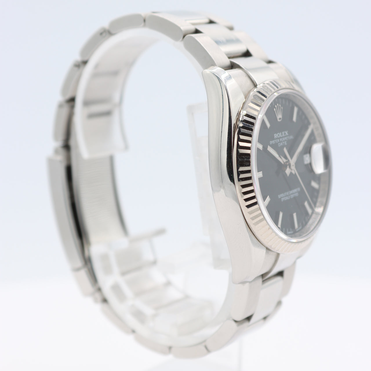 34mm 2013 Rolex 115234 Oyster Perpetual Date Men's Wristwatch 3135 Full Kit