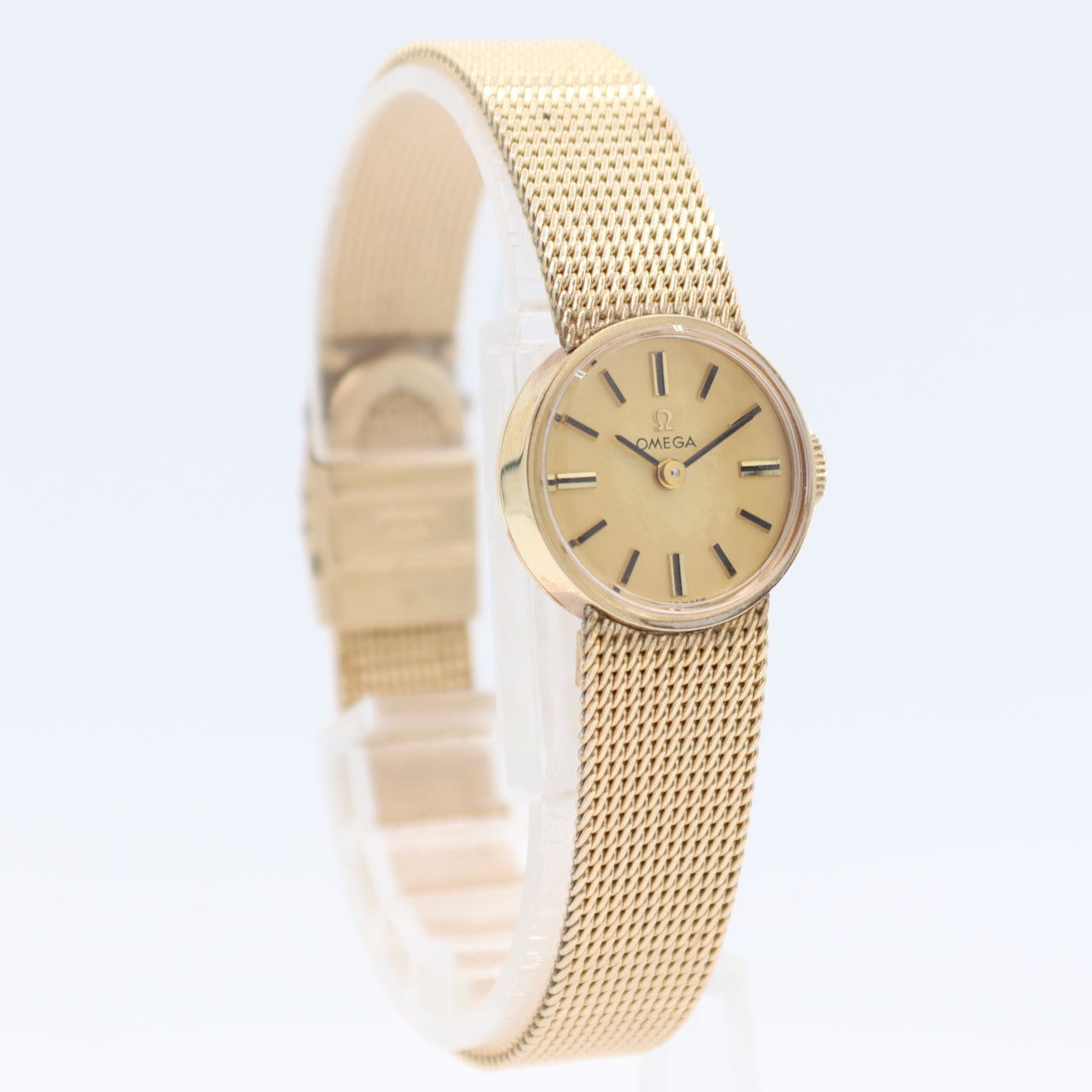 Vintage 19mm 1976 Omega Cocktail Ladies Mechanical Wristwatch 1100 Swiss 10k GF