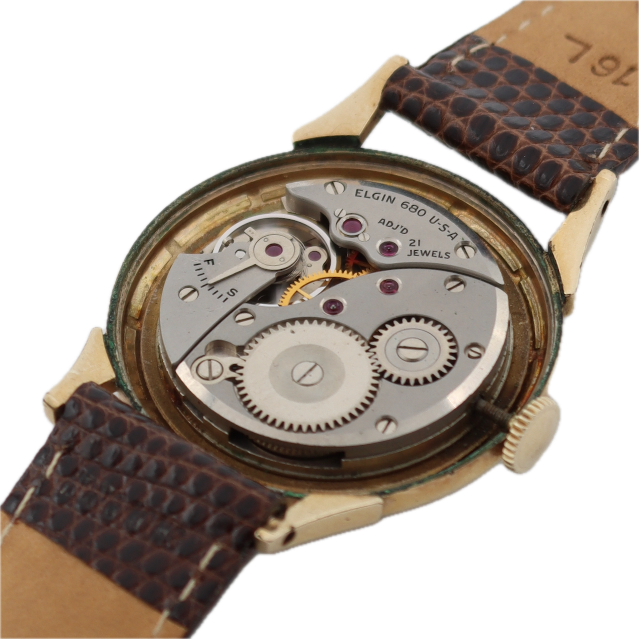 Vintage 30mm Lord Elgin 4811 Clubman Men's Mechanical Wristwatch 680 USA 14k GF