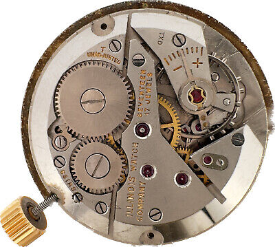 Vintage 31.5mm Illinois 9512 Men's Manual Wristwatch Swiss 10k RGP w Waffle Dial
