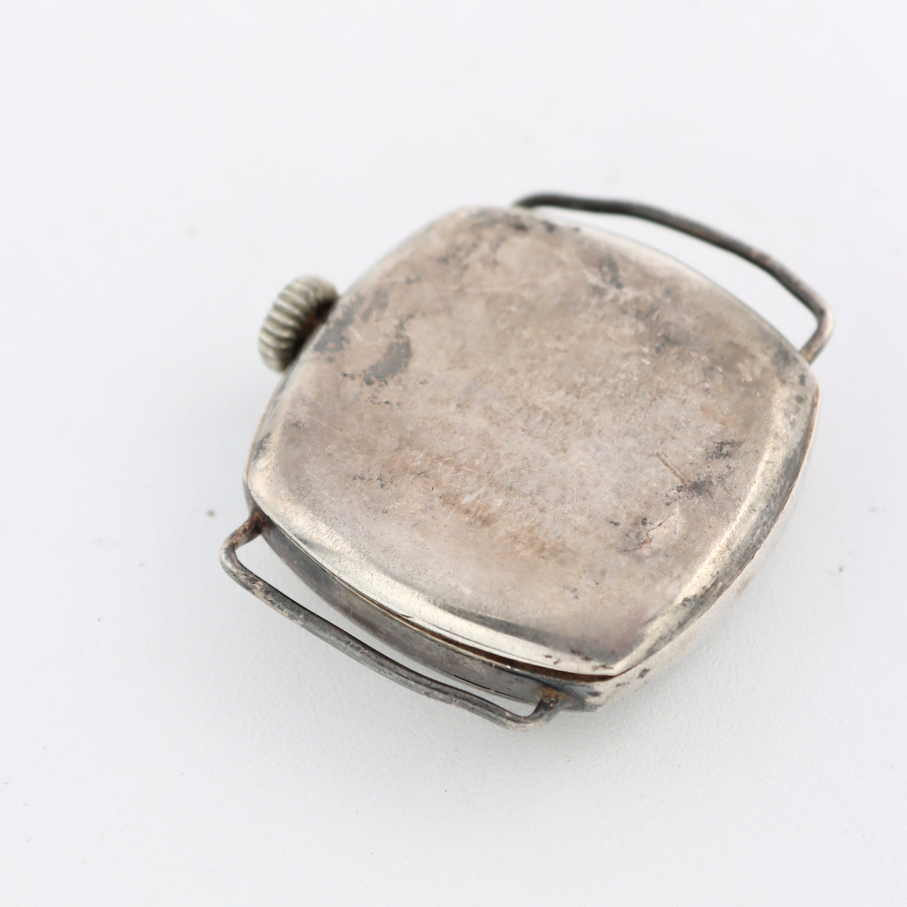 Vintage 32mm Ingersoll Cushion Men's Mechanical Wristwatch Sterling Silver