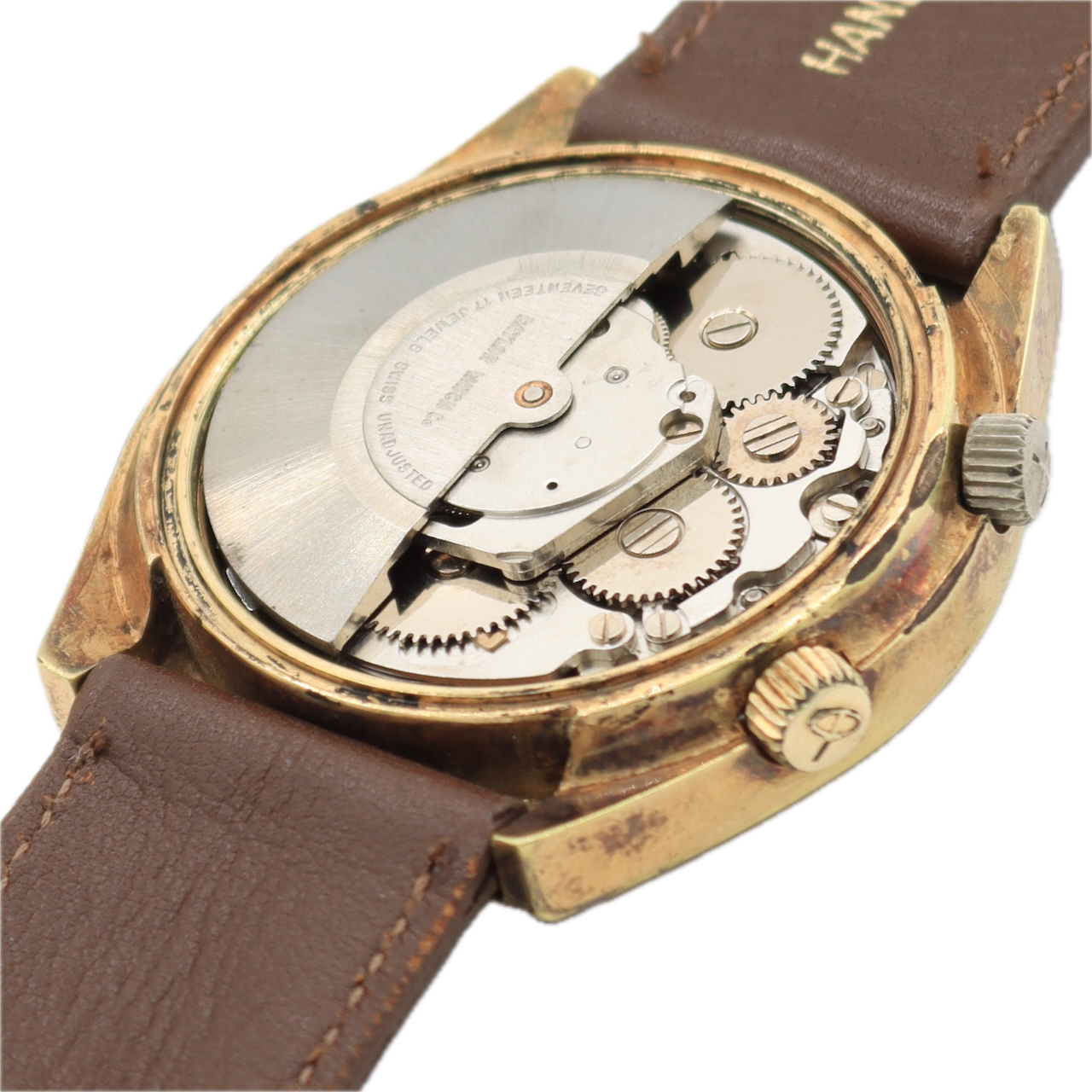 Vintage 40mm Baylor Alarm 17j Men's Automatic Wristwatch AS 5008 Swiss Retro