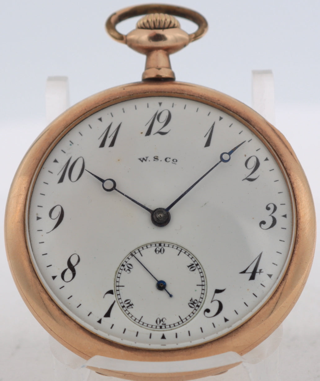 Vintage W.S. Co. Early Veri-thin Mechanical Pocket Watch 25 Year GF Swiss