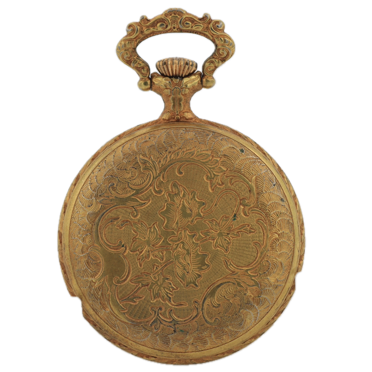 Antique Arnex Floral Hunt 17 Jewel Mechanical Hunter Pocket Watch Unitas 6498