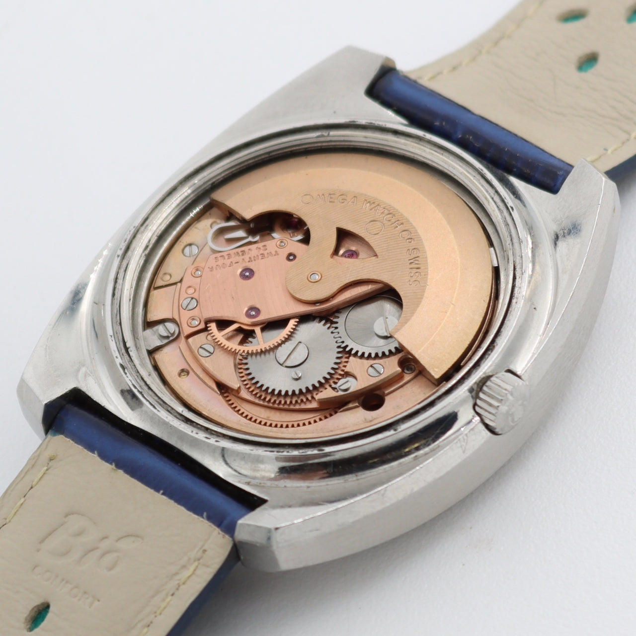 Vintage Omega 166.111 Seamaster Men's Automatic Wristwatch Steel Spanish Day