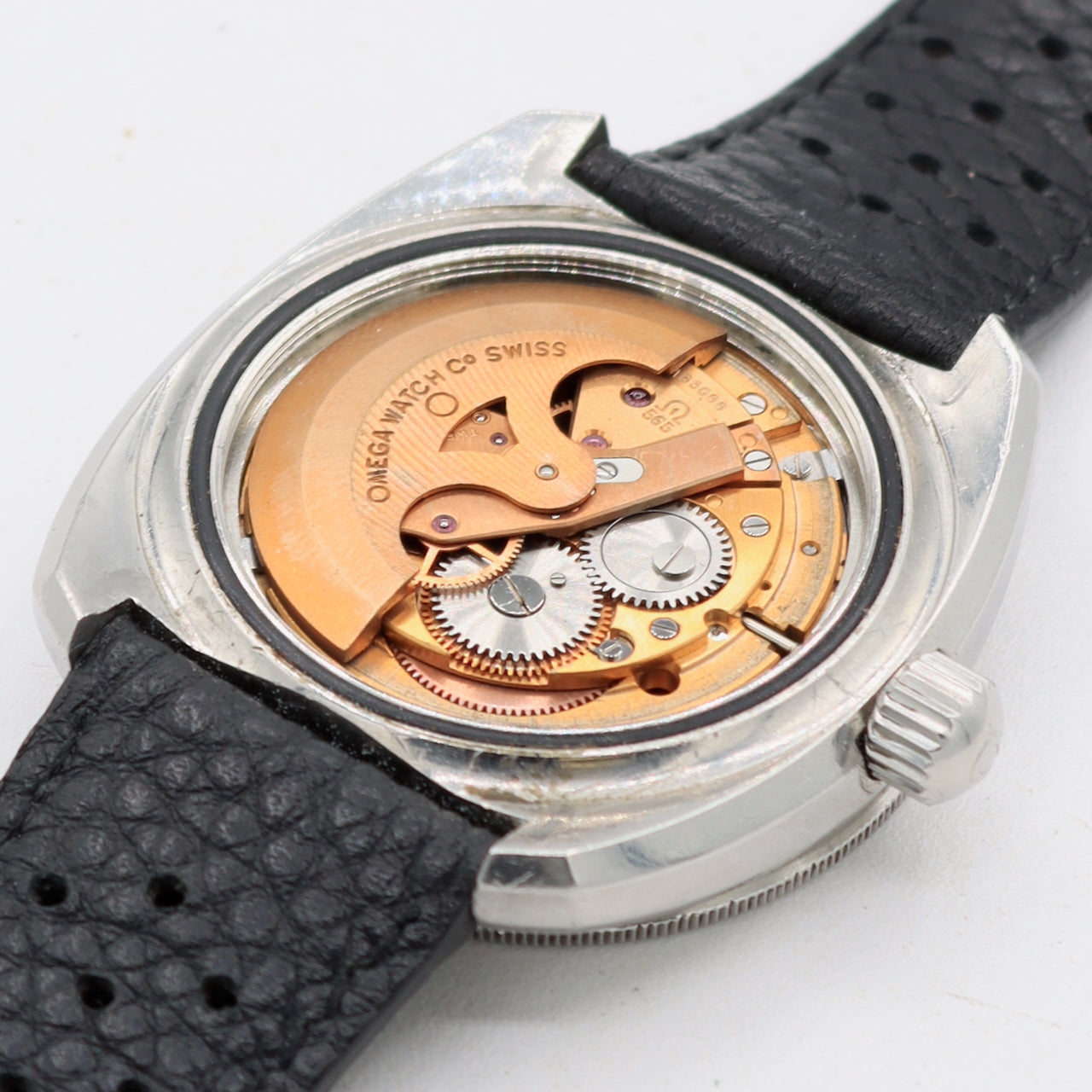 Vintage 1973 Omega 166.066 Seamaster 200 Banana Men's Automatic Wristwatch 565