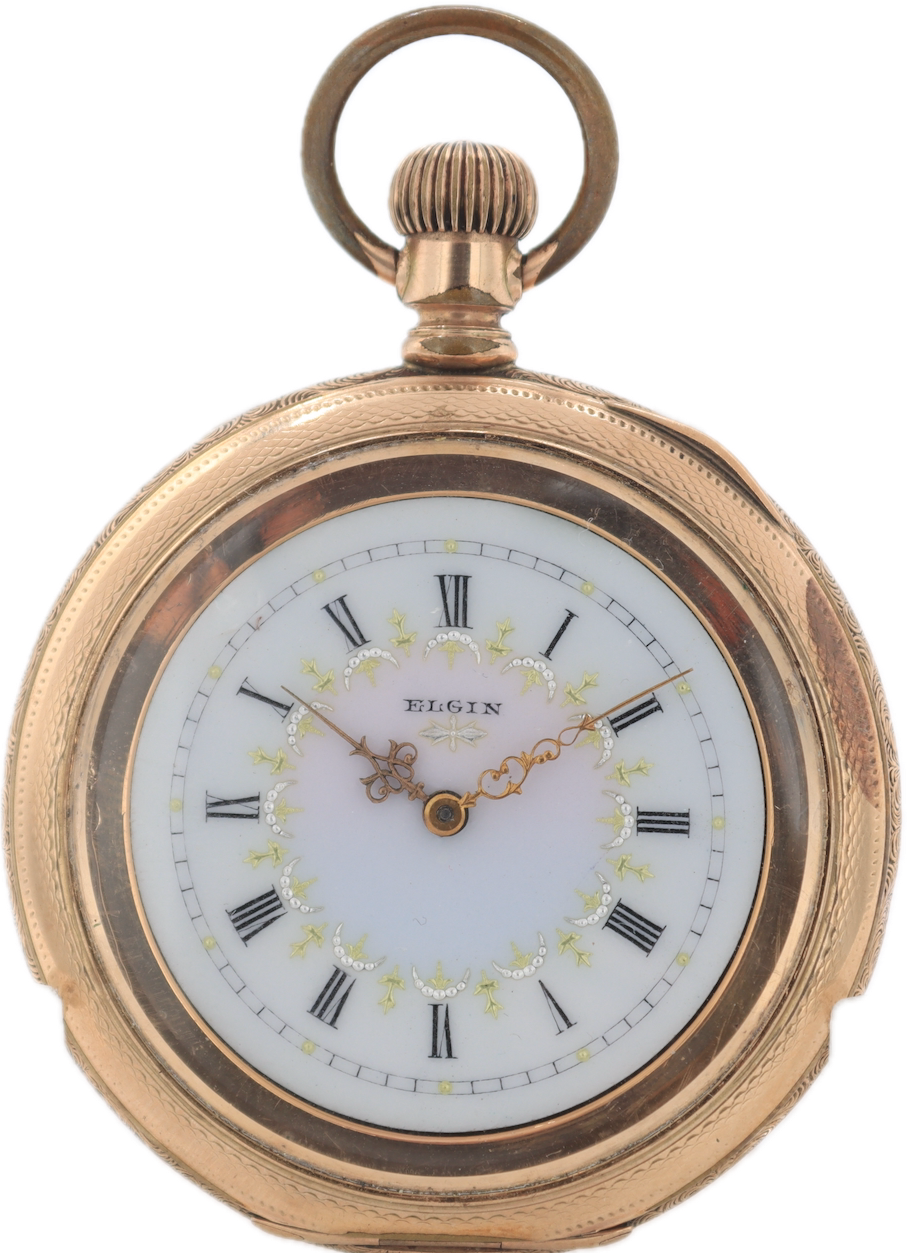 Antique 6s 1896 Elgin Multicolor 11 Jewel Pocket Watch 118 Gold FIlled USA