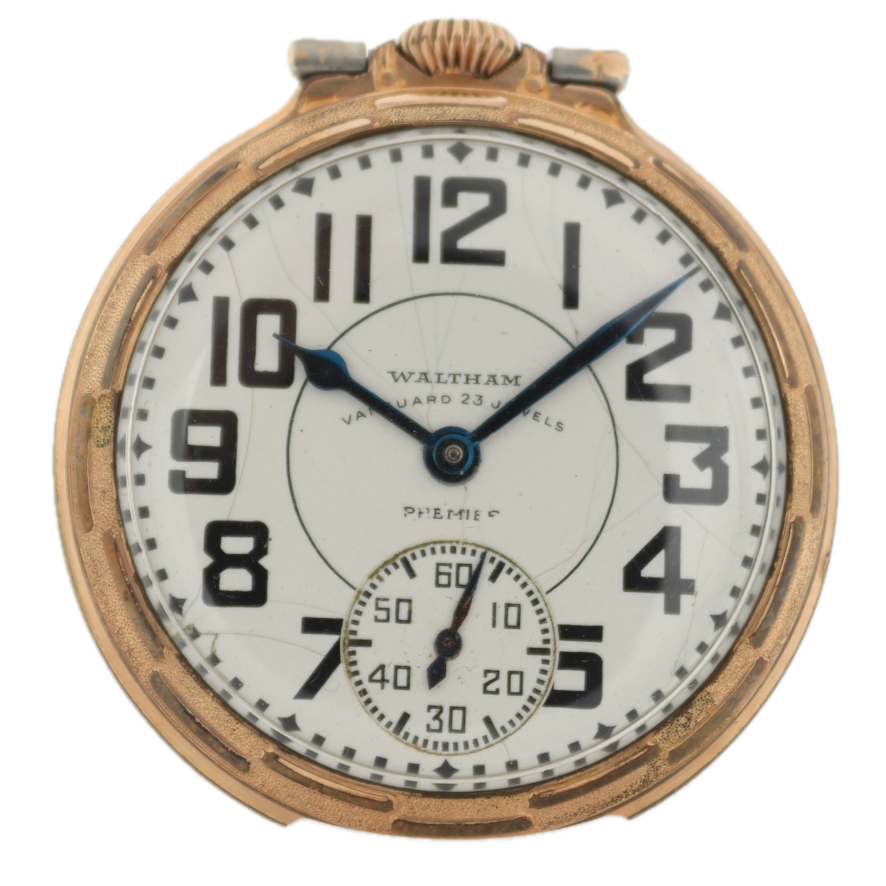 Vintage 16s 1937 Waltham Vanguard 23 Jewel Railroad Pocket Watch 1623 10 YR GF