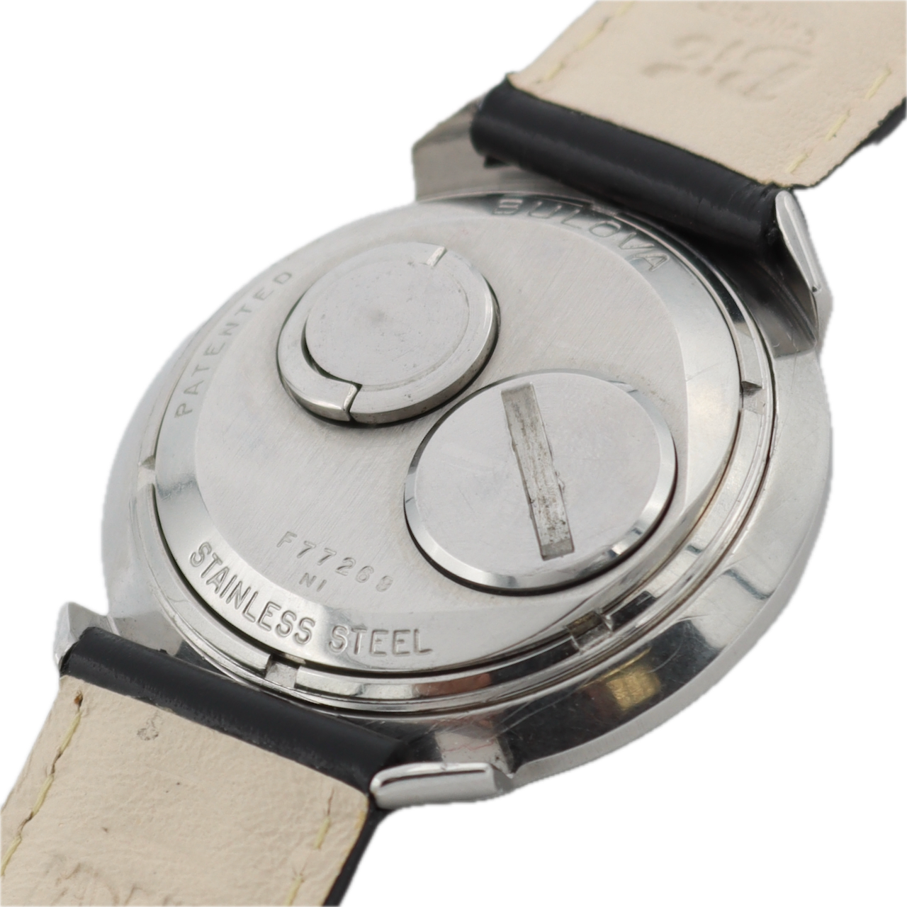 Vintage 36mm 1971 Accutron Spaceview Men's Tuning Fork Wristwatch 214 USA Steel