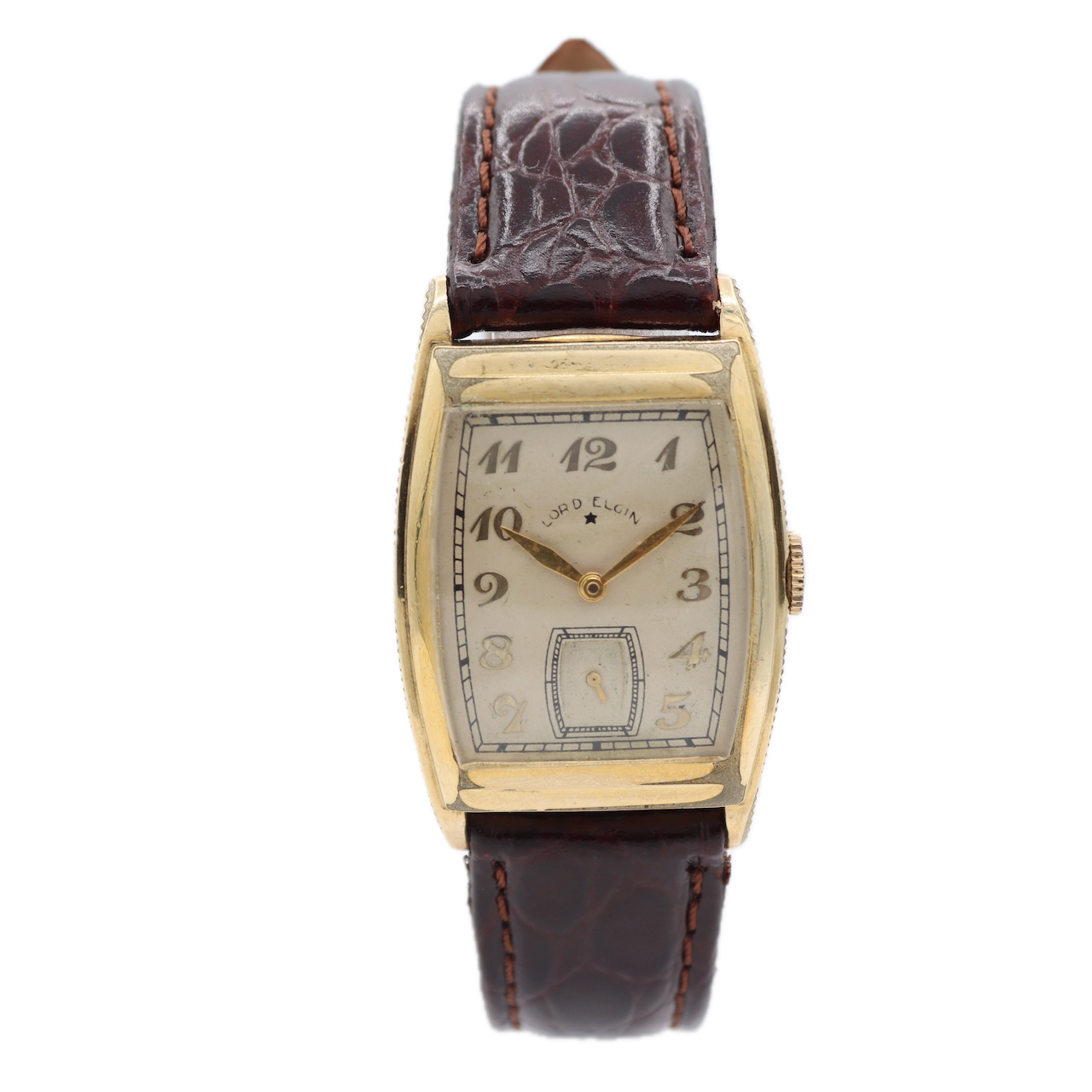 Vintage Lord Elgin 2817 Men's Mechanical Wristwatch 531 USA 14k Gold Filled