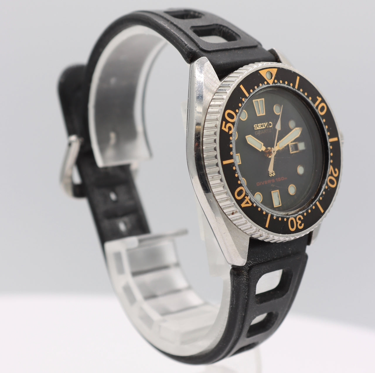 Vintage 34mm 1980 Seiko 2625-0019 Diver Ladies Quartz Wristwatch 2625