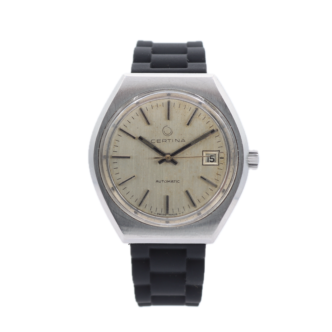 Vintage Certina Date Men's Automatic Wristwatch ETA 2783 Swiss Stainless Steel