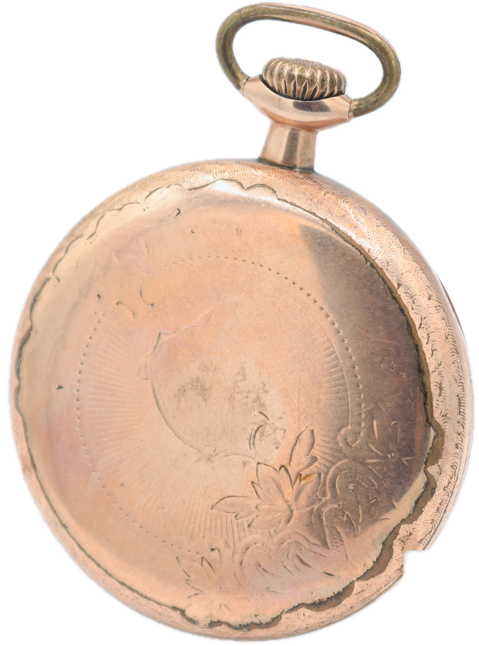Antique 16s 1922 Illinois Montgomery Railroad Pocket Watch Bunn Special USA