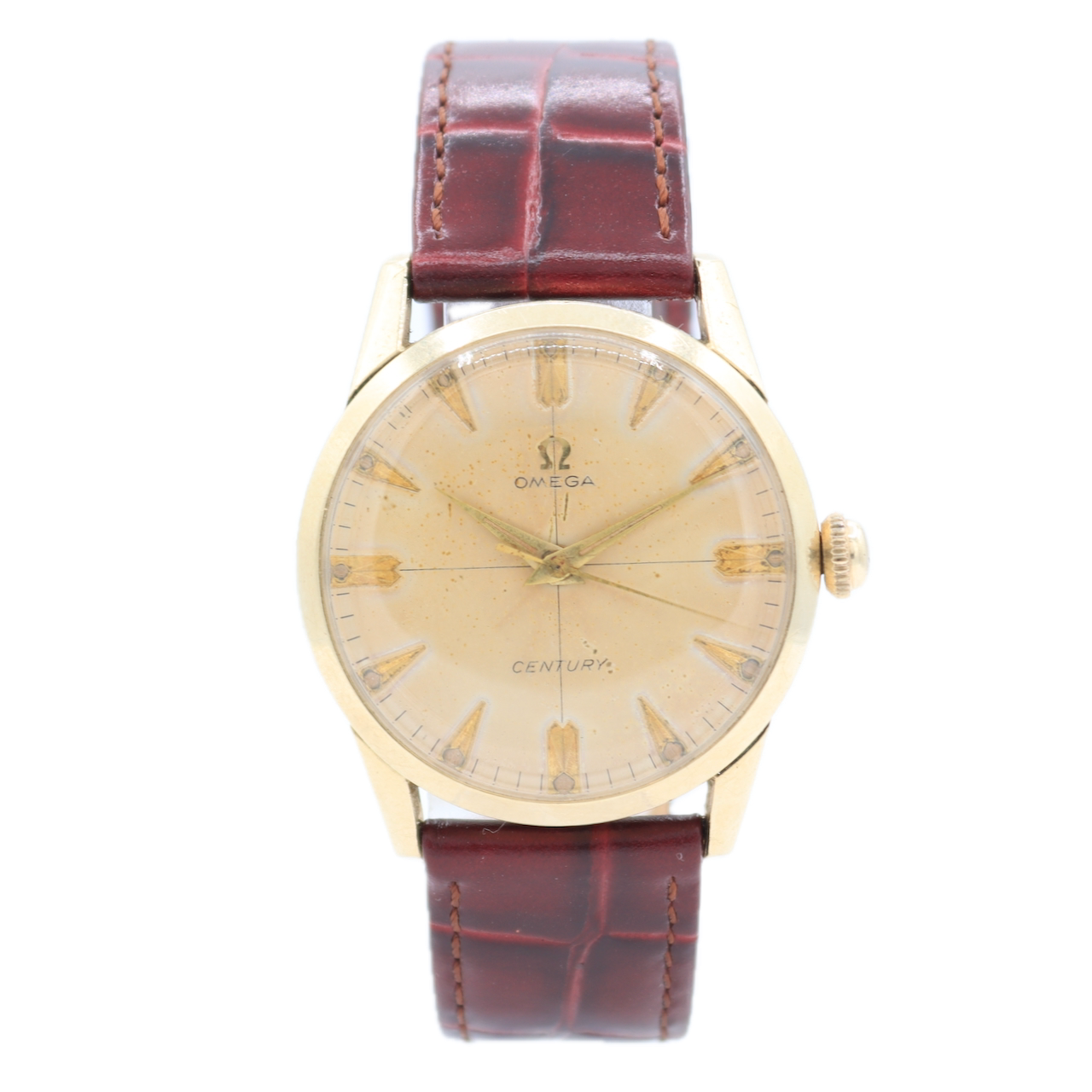 Vintage 1956 Omega Century Crosshair Men's Mechanical Wristwatch 283 10k GF